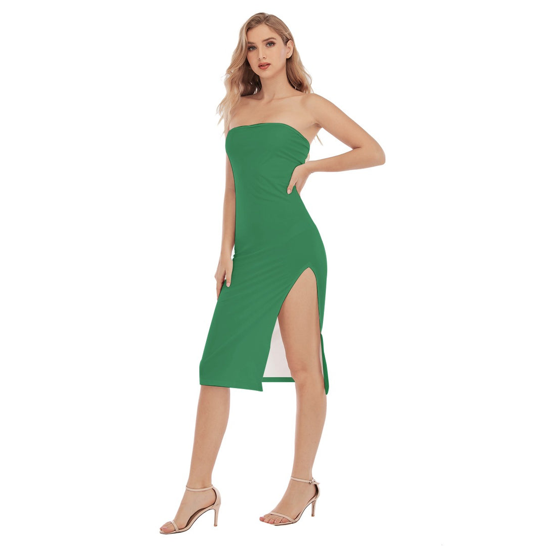 Women's Side Split Tube Top Dress