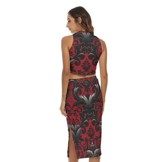 Women's Tank Top & Split High Skirt Set