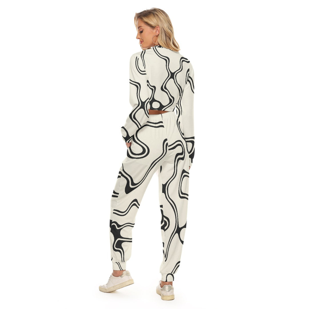 Women's Crop Sweatshirt Suit