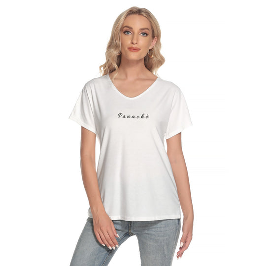 Women's Loose V-neck Short Sleeve T-shirt