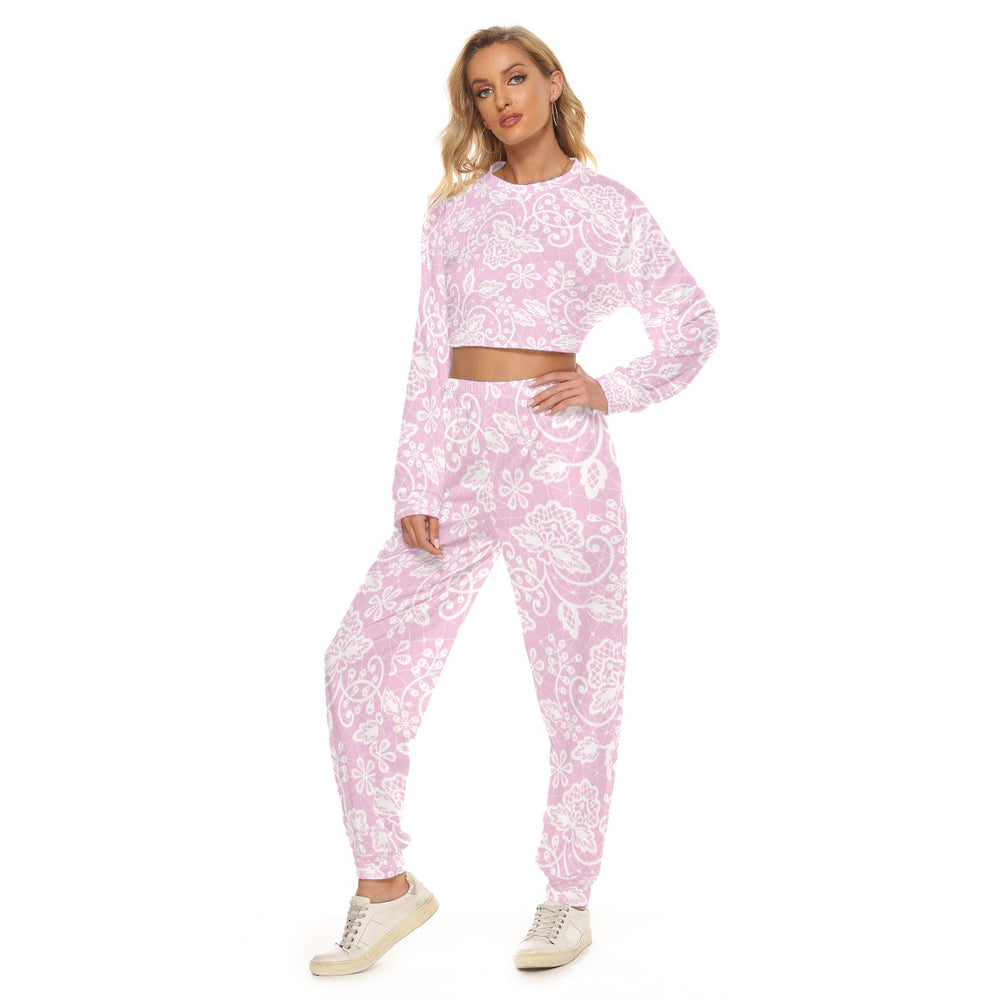 Women's Crop Sweatshirt Suit