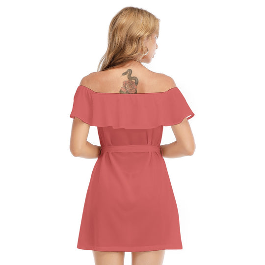 Women's Off-shoulder Dress With Ruffle