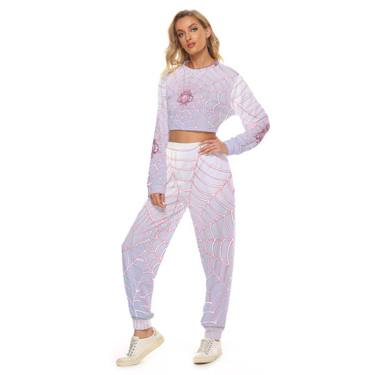 Women's Crop Sweatshirt Suit