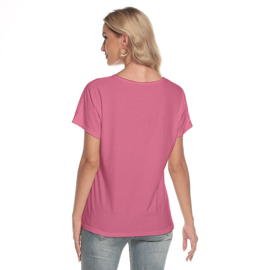 Women's Loose V-neck Short Sleeve T-shirt