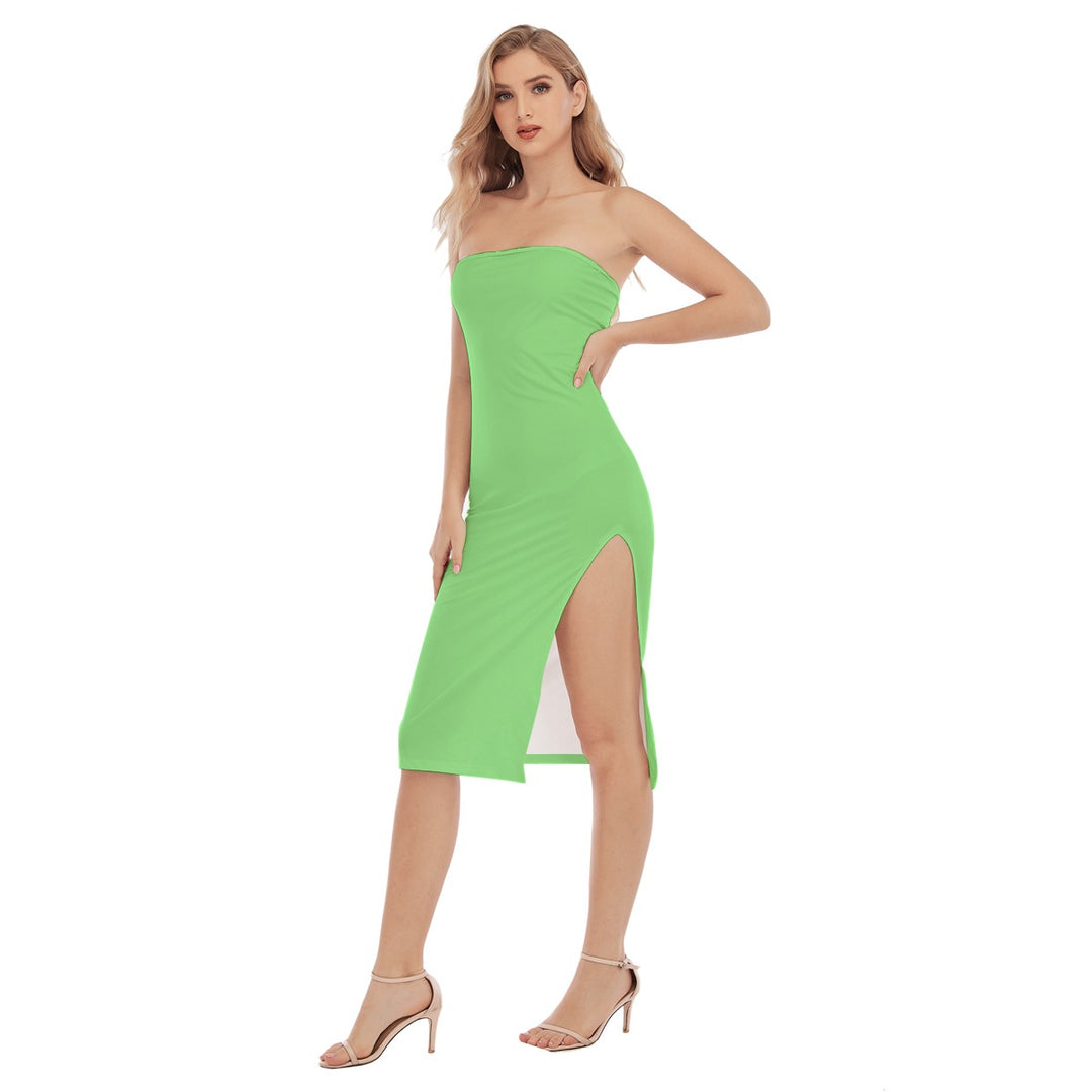 Women's Side Split Tube Top Dress