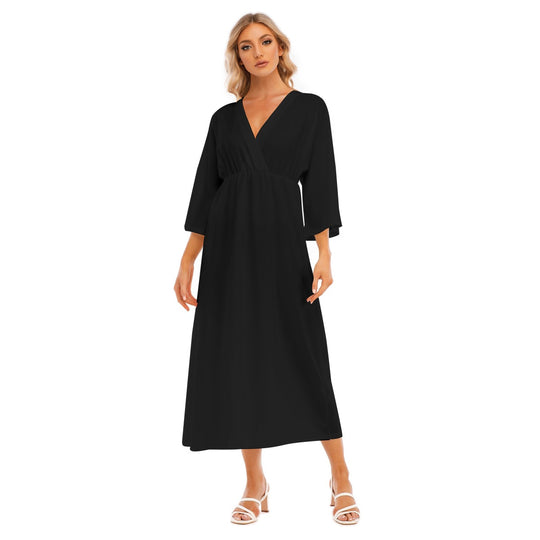 Women's Mid-Sleeve Long Dress