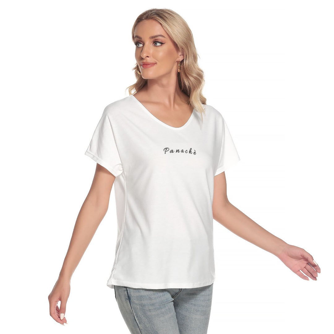 Women's Loose V-neck Short Sleeve T-shirt