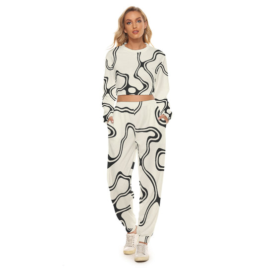 Women's Crop Sweatshirt Suit