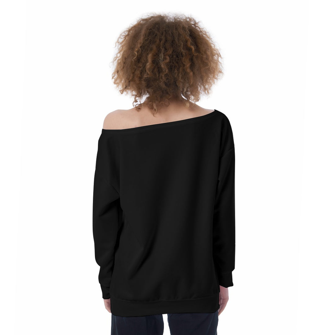 Plus-sized Women's Off-Shoulder Sweatshirt