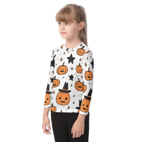 Kid's Round-Neck Long Sleeve T-shirt