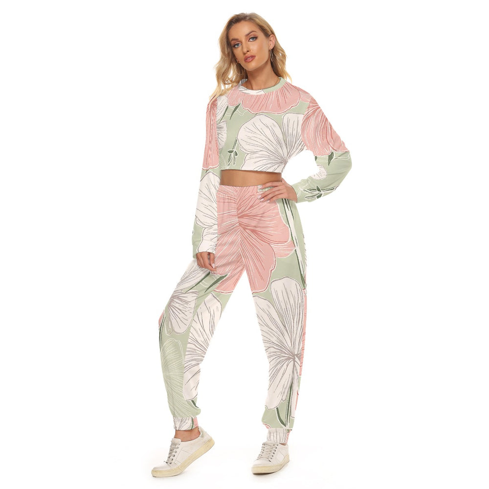 Women's Crop Sweatshirt Suit