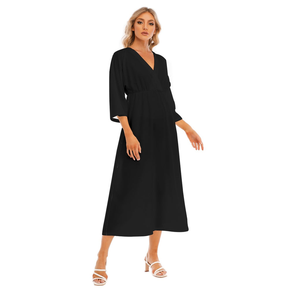 Women's Mid-Sleeve Long Dress