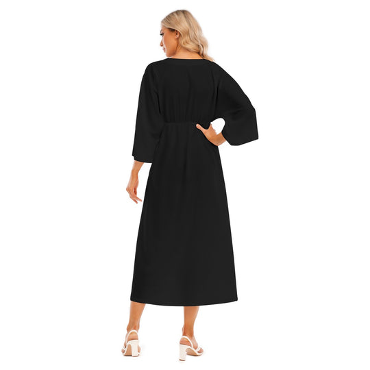 Women's Mid-Sleeve Long Dress