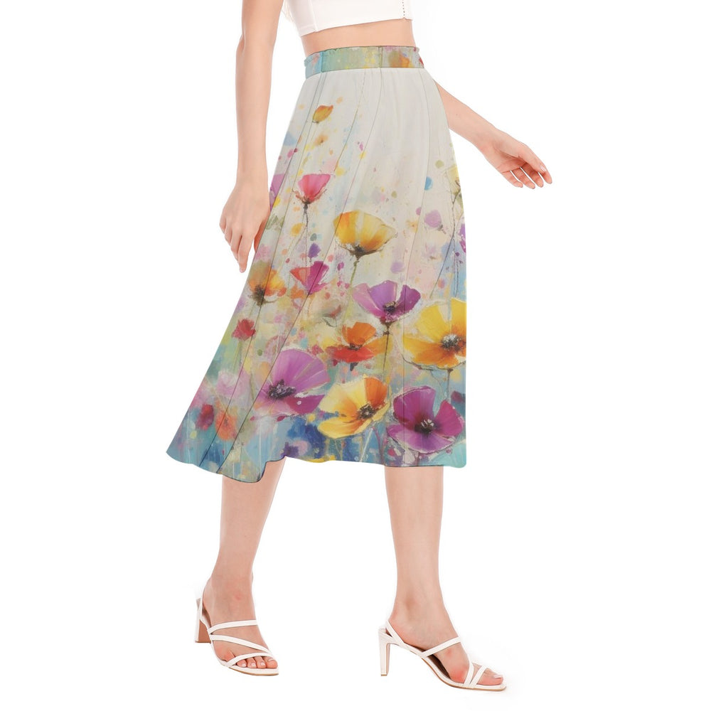 Women's Long Section Chiffon Skirt