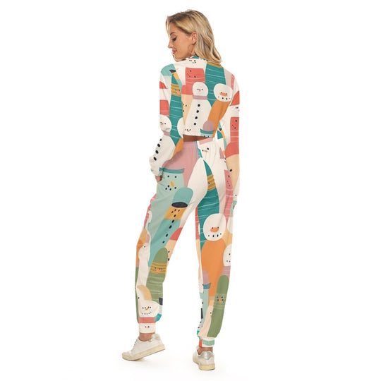 Women's Crop Sweatshirt Suit