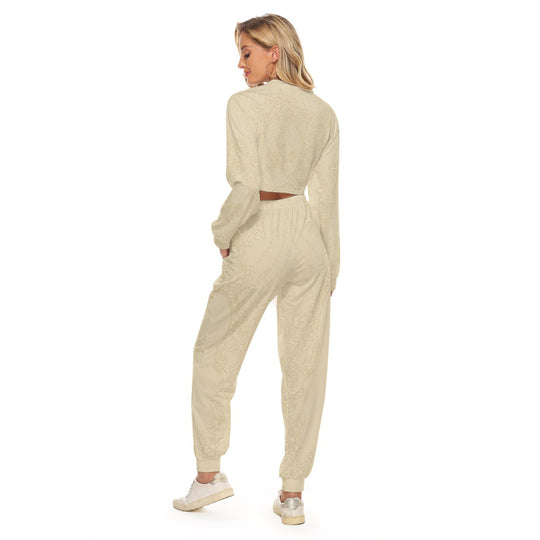 Women's Crop Sweatshirt Suit