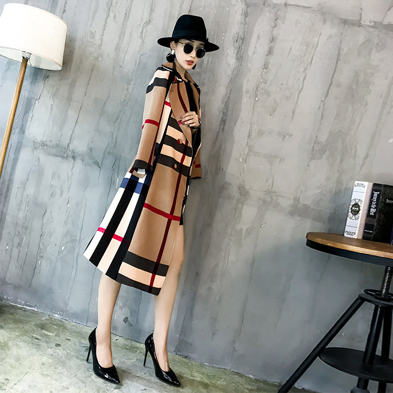 High Quality Fashion Autumn Winter Women's Woolen Long Coats