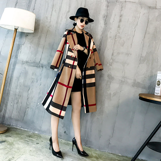 High Quality Fashion Autumn Winter Women's Woolen Long Coats