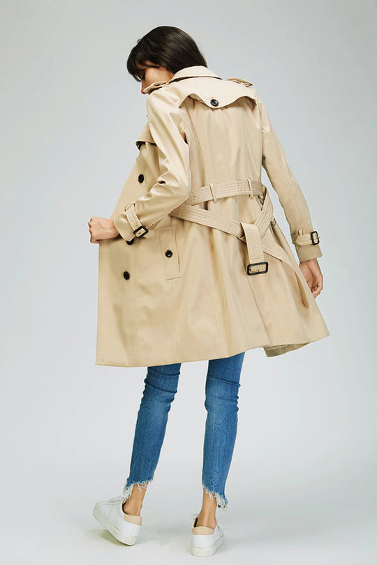 Autumn Woman Classic Trench Coat Waterproof Business Outerwear