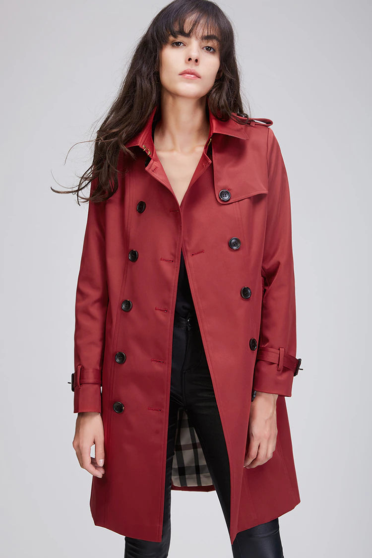 Autumn Woman Classic Trench Coat Waterproof Business Outerwear