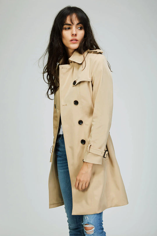 Autumn Woman Classic Trench Coat Waterproof Business Outerwear